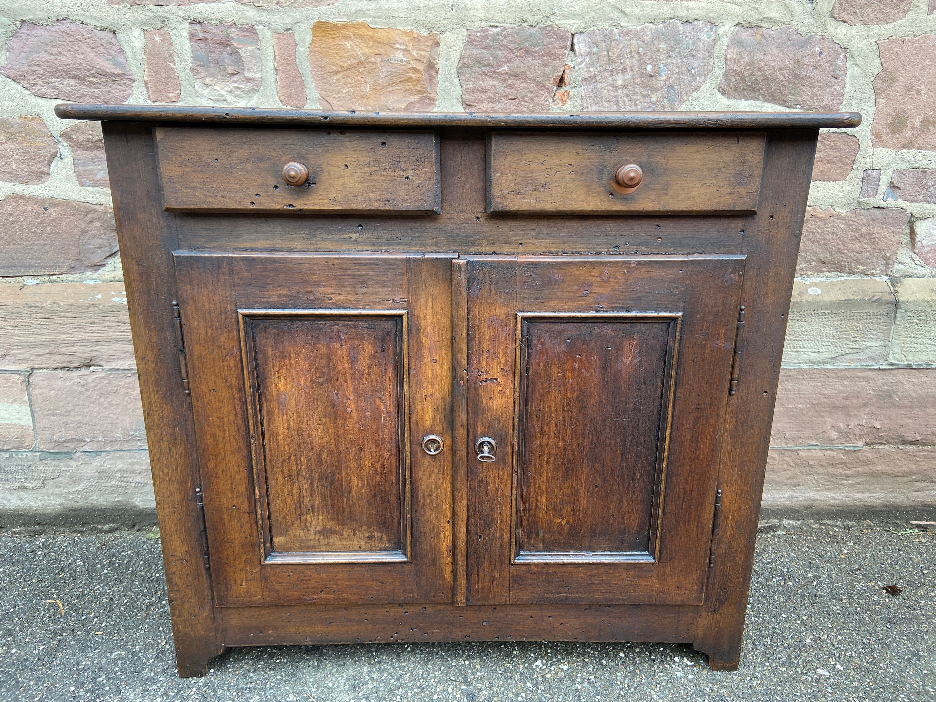 Vintage French Cottage Sideboard Fir 1920S Pine Paint Buffet Sapin Ancien Campagnard Bohême