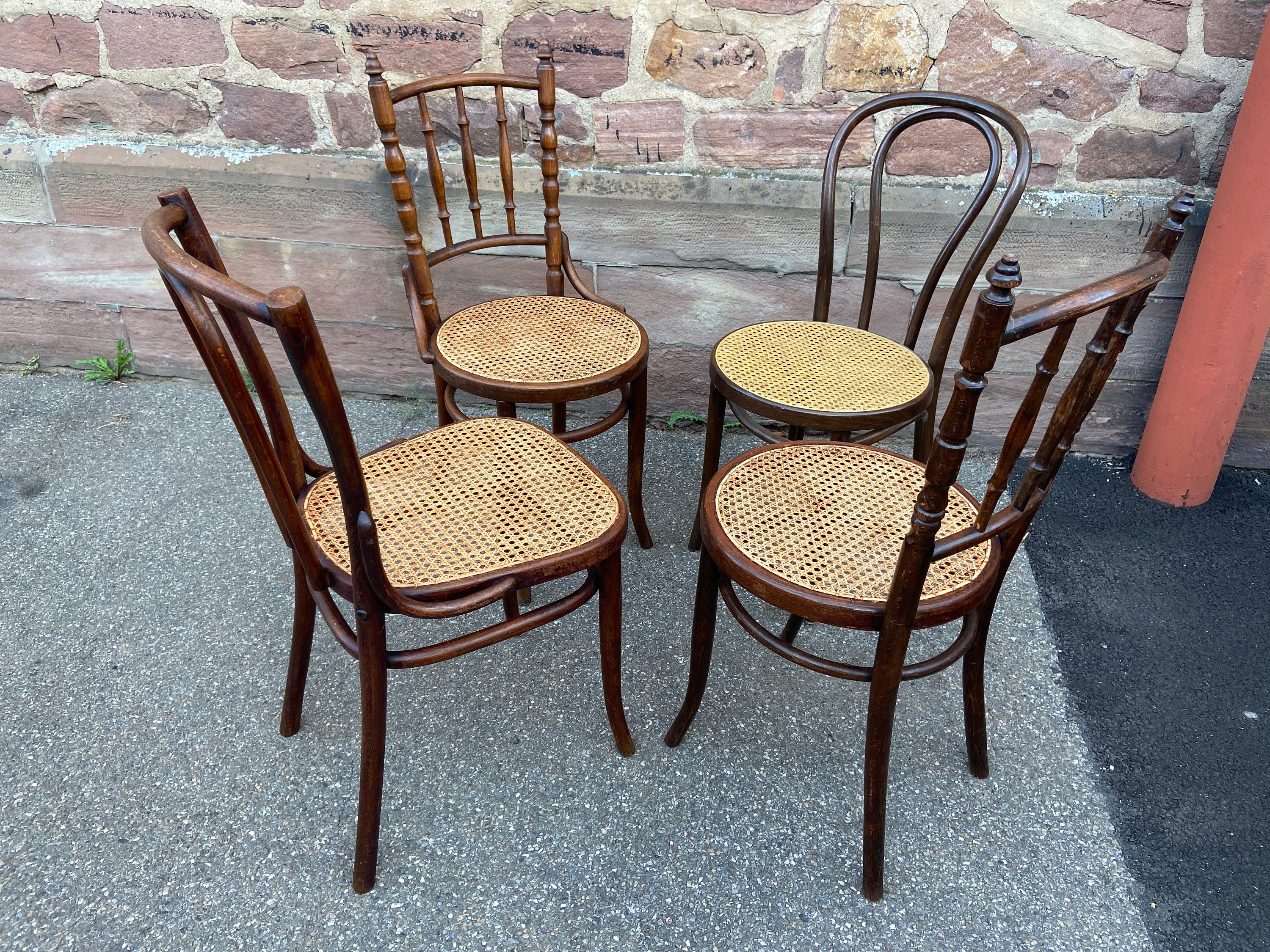 Réf 647B Lot De 4 Chaises