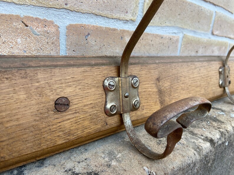 Vintage Wall Coat Rack Midcentury Hooks 1960s French Etsy