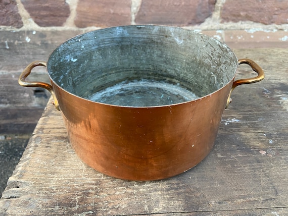 Big Pot 19th of French Castle in Copper Antique Pot Casserole / Stew Pot /  Cocotte, Copper Copper 