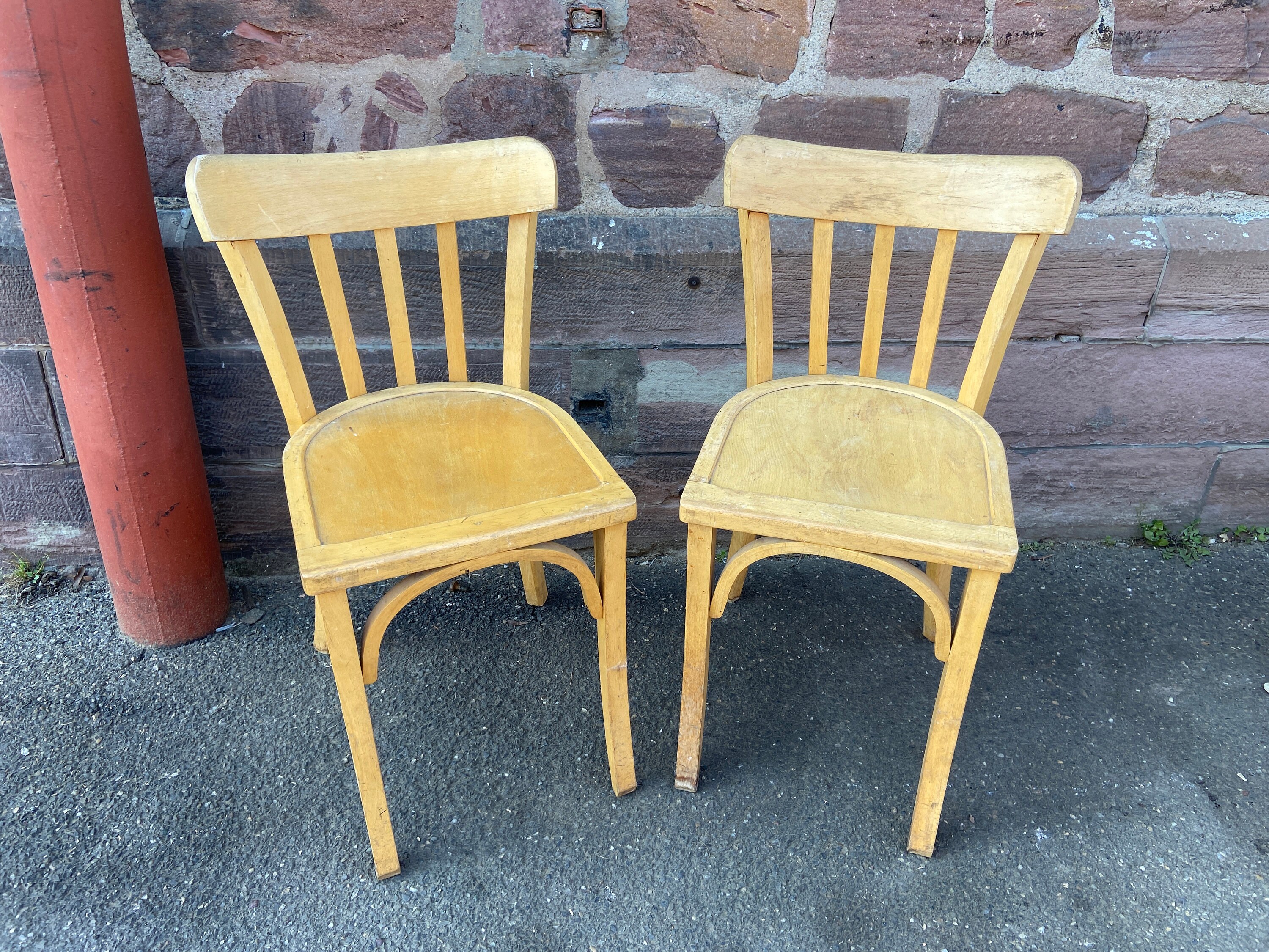 Ref 4321 Lot de 2 Chaises Bistrot Brasserie No Bentwood Chair Shabby Chic Baumann Thonet