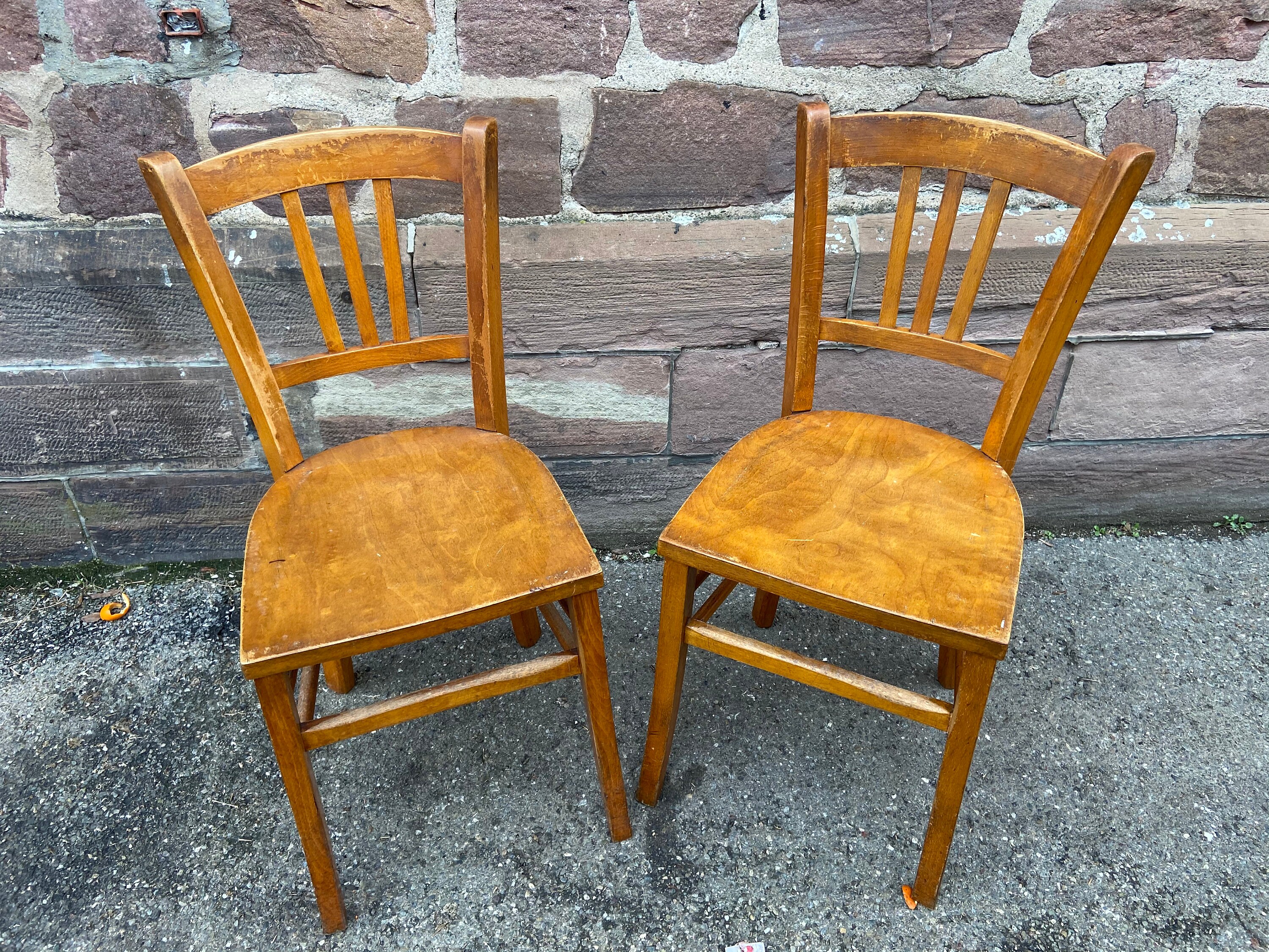 2 Chaises bistrot 1950