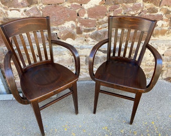 Set of 6 Vintage Thonet No 13 Bentwood Chairs With Armrests - Etsy
