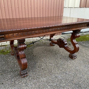 Large extendable Catalan Spanish Renaissance dining table image 2