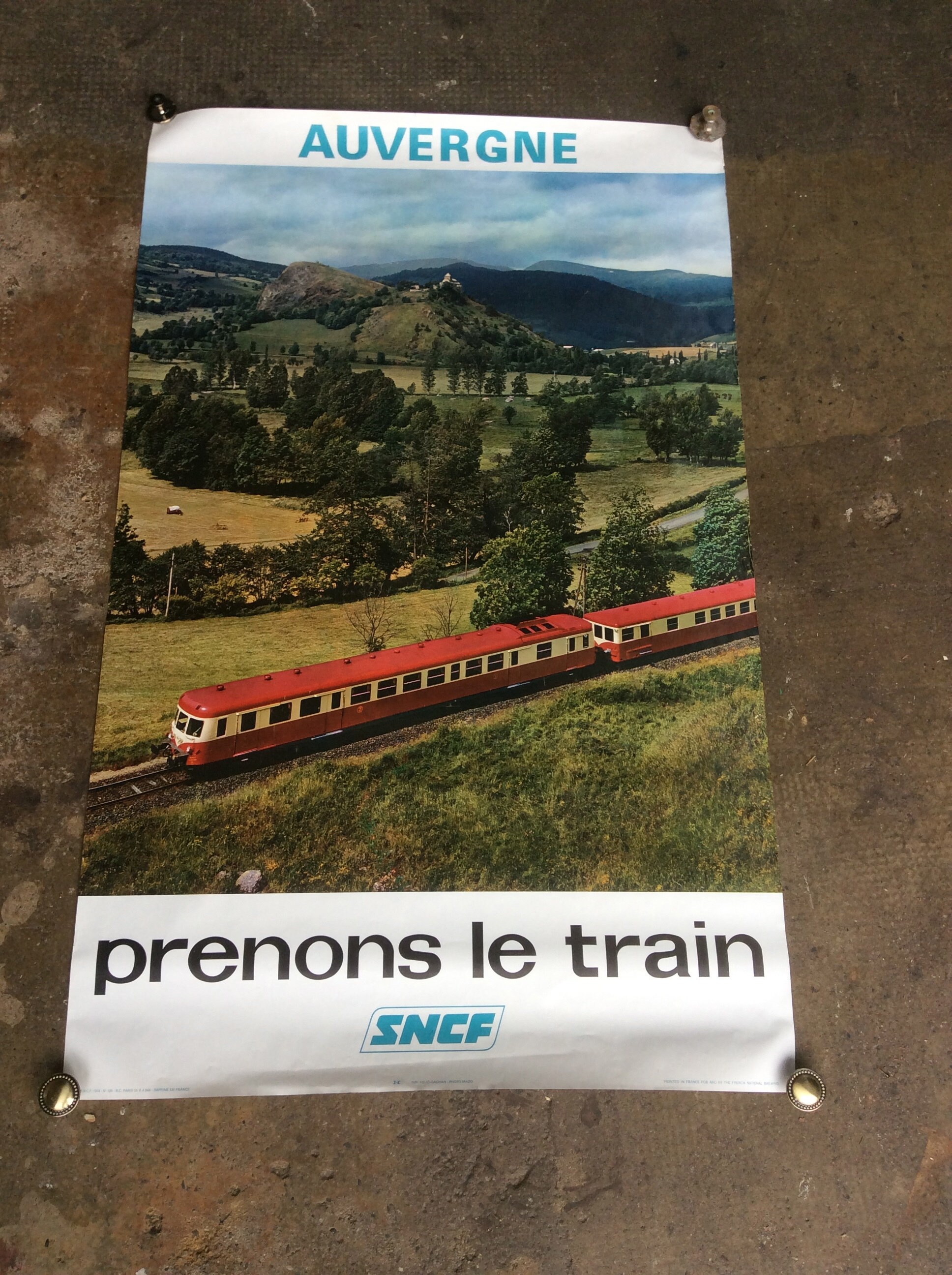 Affiche Touristique Train Sncf 1974 Vintage French Railway Wall Poster Print Affiche Bronchard