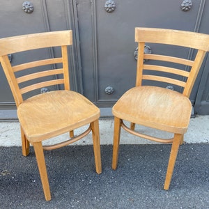 Ref 608 pair of Chairs bistrot baumann french bistro chair vintage tuna tuna tuna bentwood 1970 design