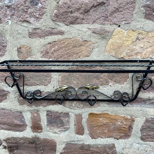 French Country Wall Coat Rack Art Deco 1950&#39;s Coats Rack Shelf Cloakroom Wall Mounted