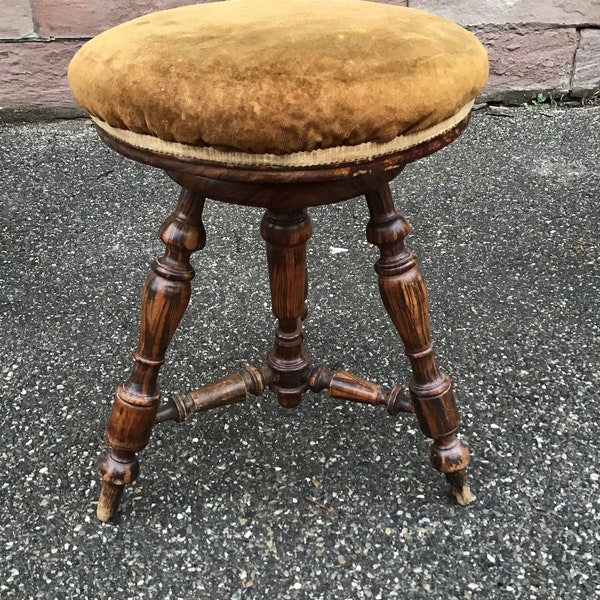 French antique Napoléon III Piano stool chair tabouret 1900s