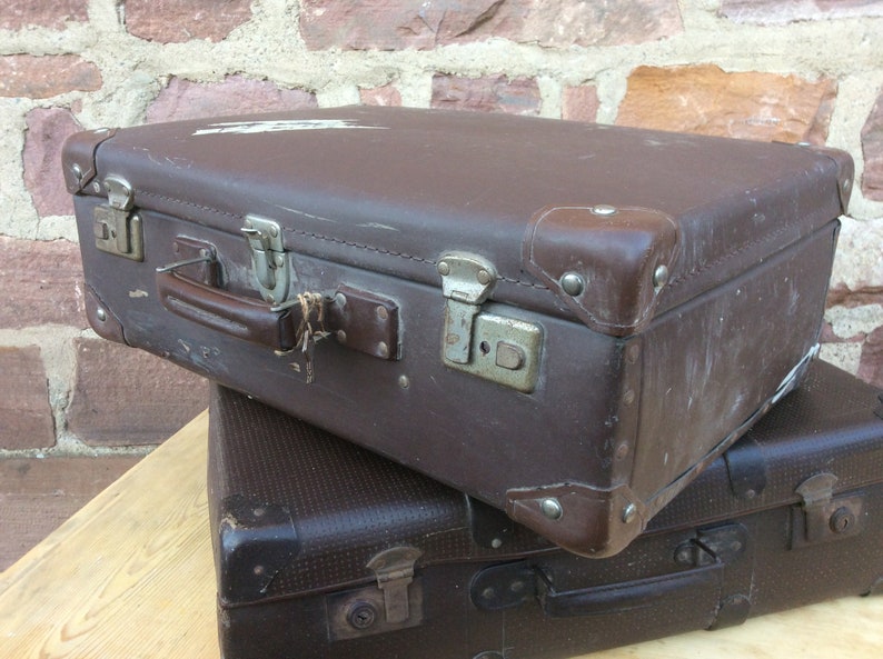 Set De 2 Valises Bagages Vintage 50s Vintage French Luggage Etsy