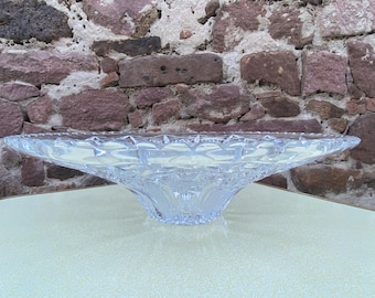 足上の大きなフルーツボウル 成形クリスタル バカラ ダイヤモンド装飾