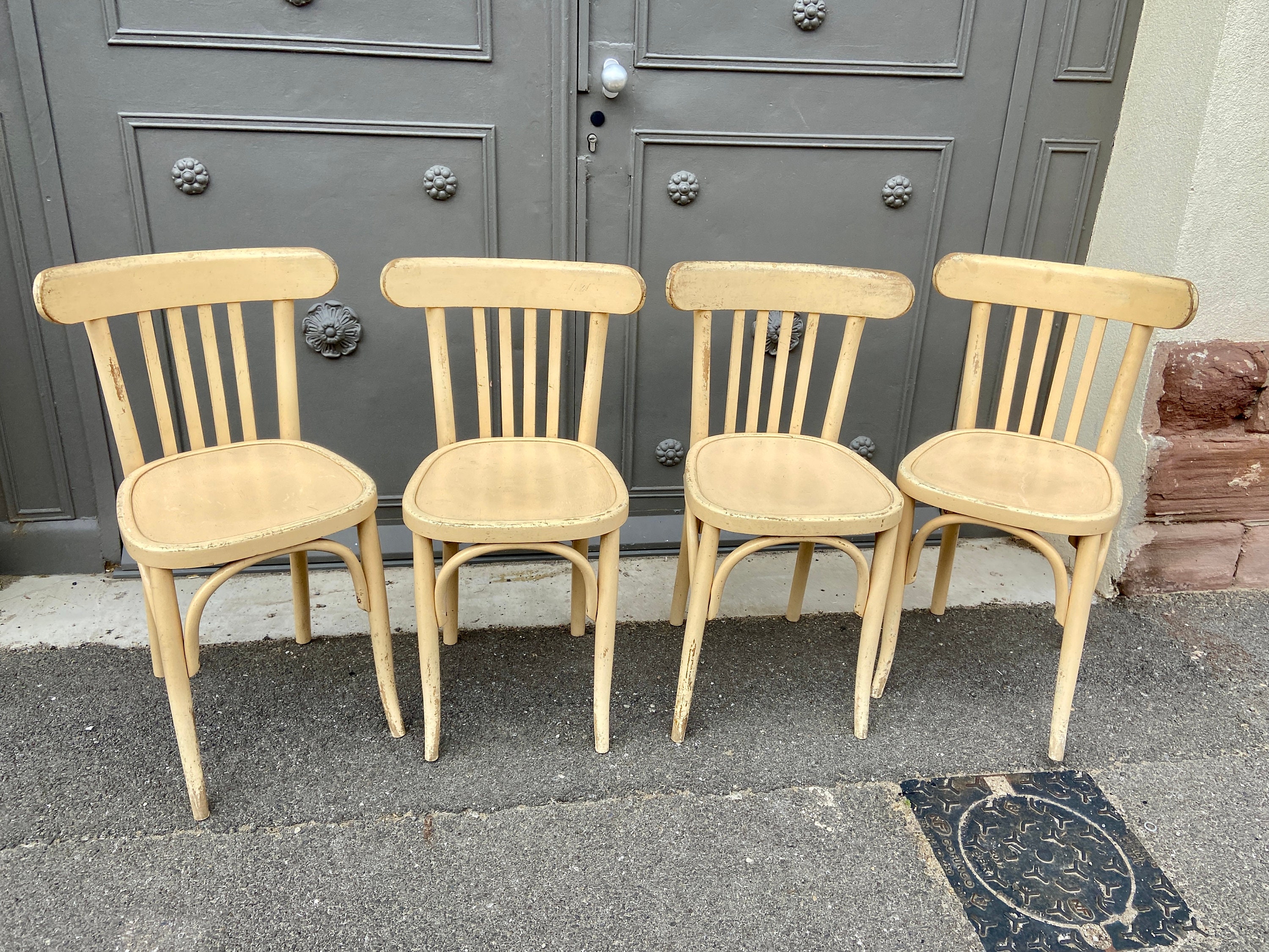 4 chaises thonet Bois