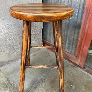 tabouret de ferme rustique vintage, french farmer stool 1950