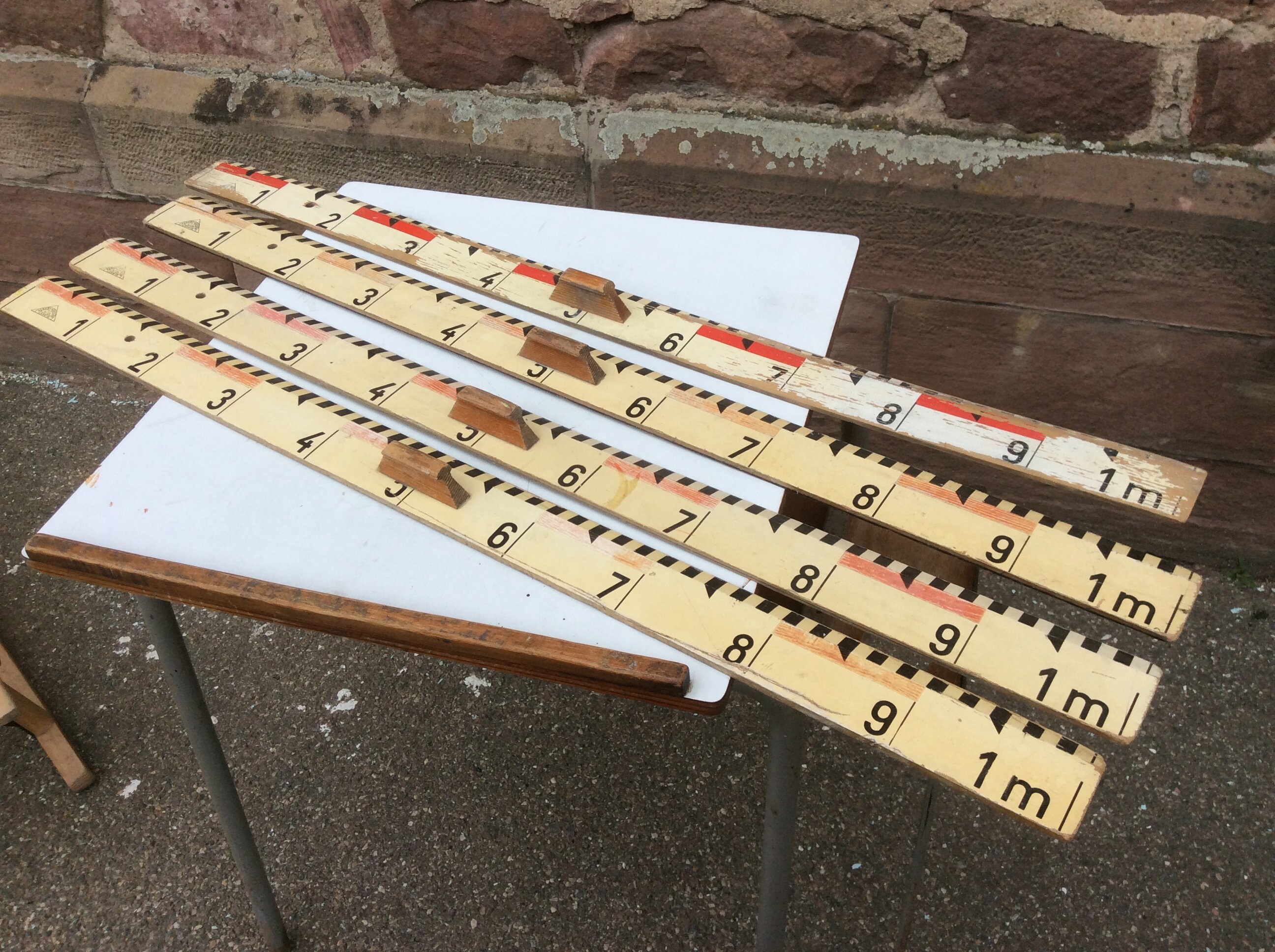 Albert Nestler Grande Règle Mètre d'école Vintage French School