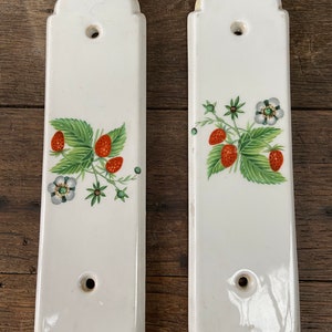 French ART DECO Plaques de Propreté Protection de Porte 1950 Porcelaine De PARIS