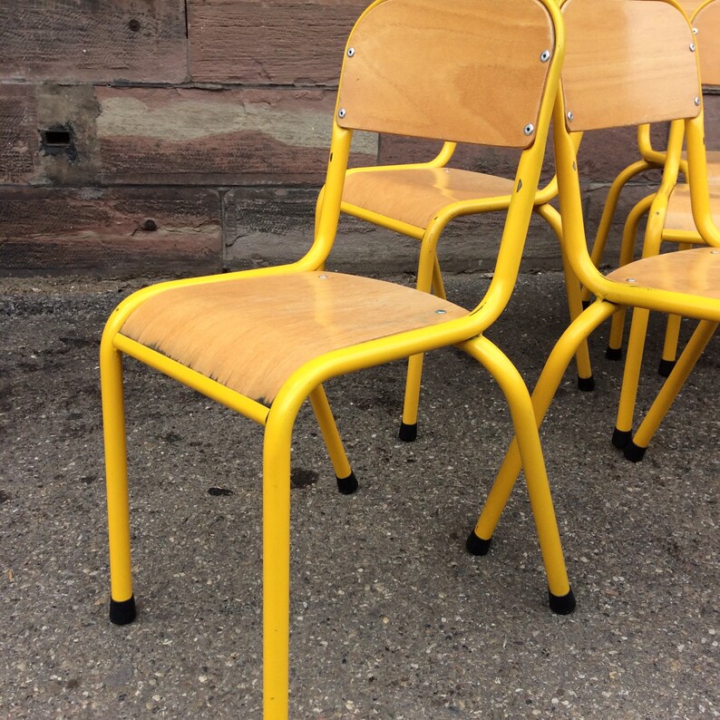 Children's Chair Vintage School 1970 French Wood Baby Etsy