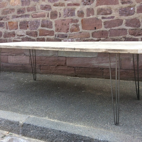 Table à manger industrielle ATELIER hairpin legs, workshop table french, atelier meuble de métier