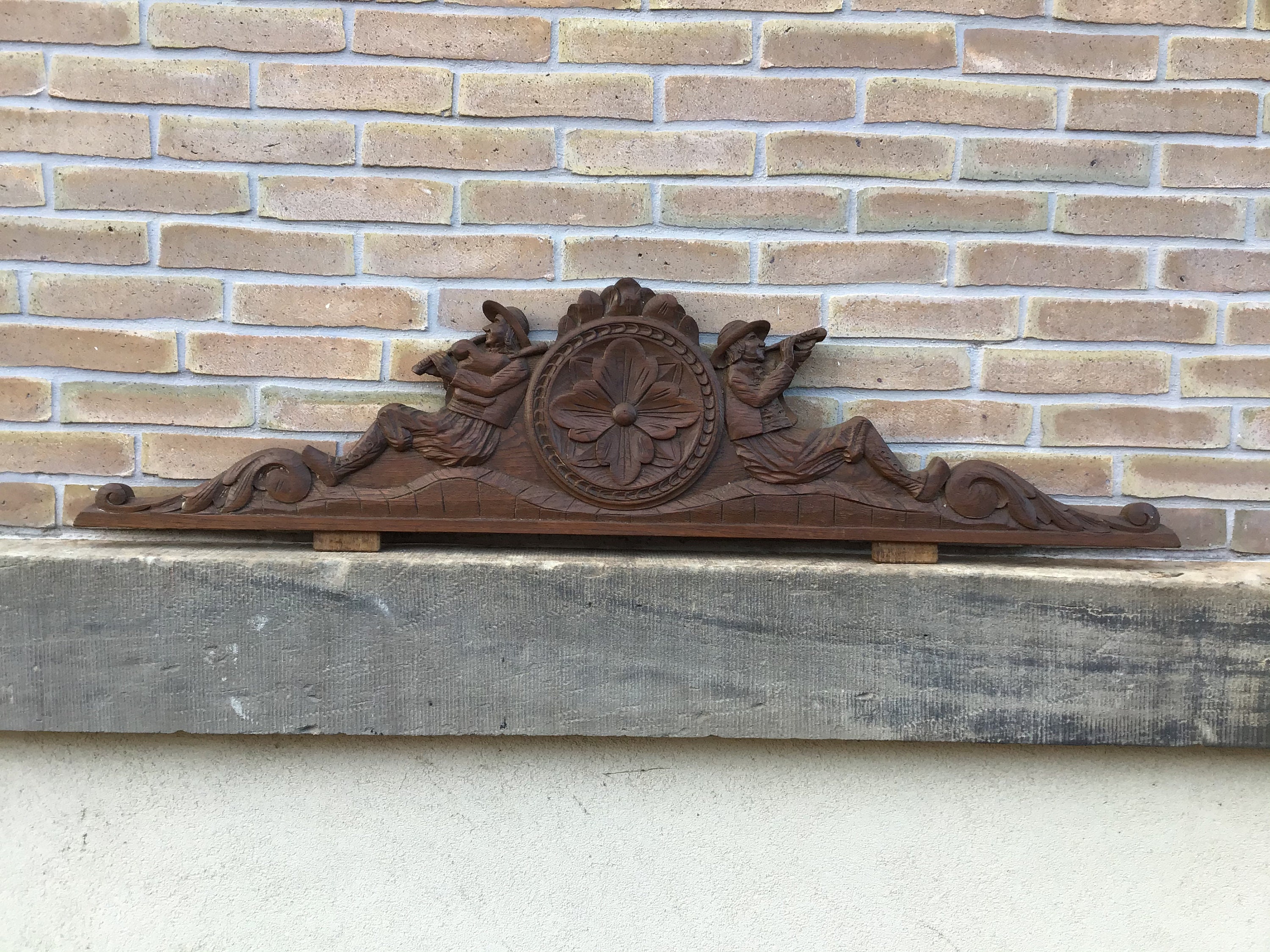 Big Size Decorative Antique Breton Brittany Victorian Architectural Ornate French Country 1900S Pedi