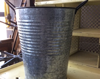 bucket Zinc round Tub buckets Galvanized basin bucket planter
