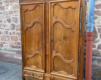 Armoire de mariage lorraine L XV Chêne XIXe siècle French Wardrobe