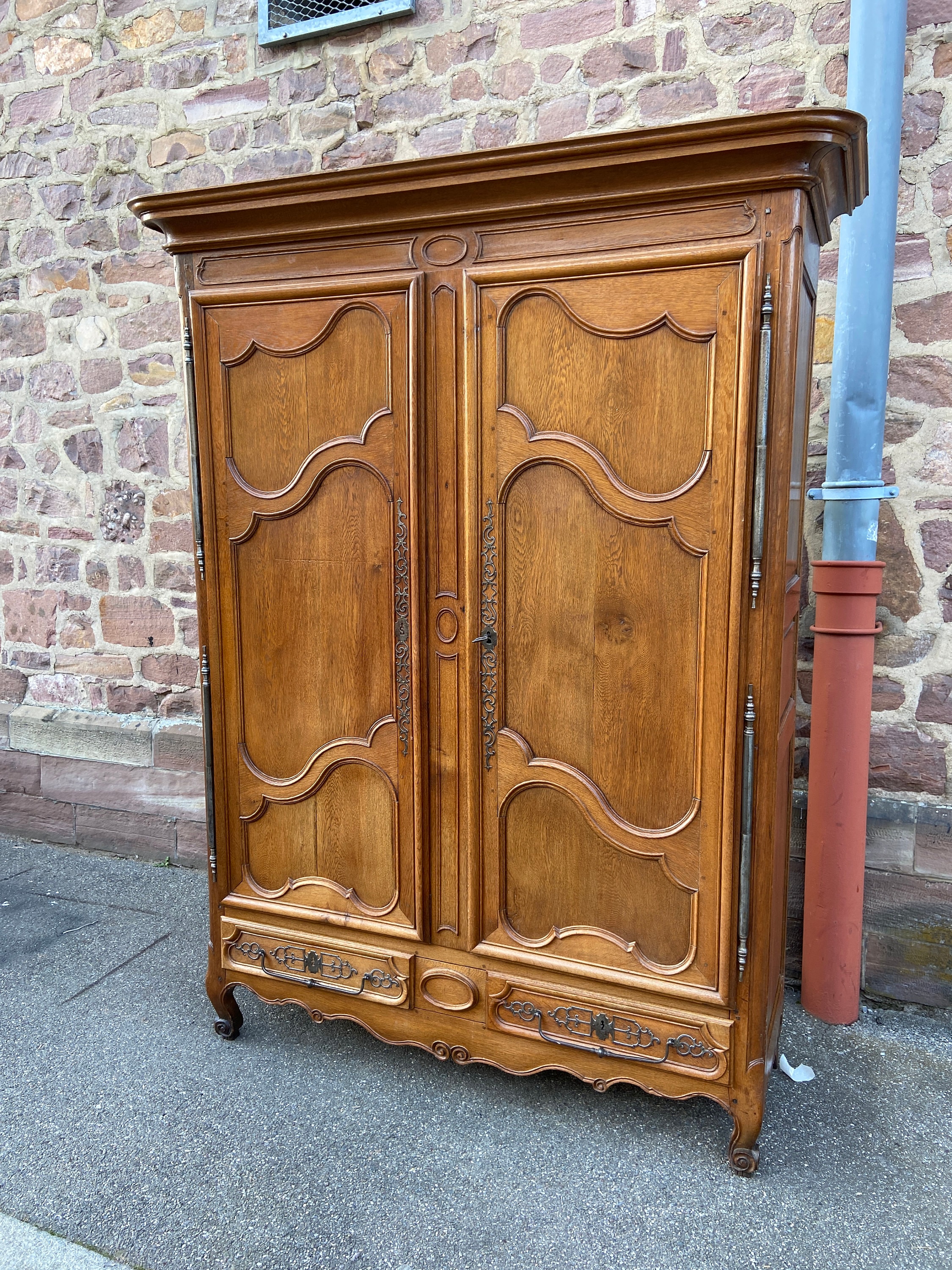 Armoire de Mariage Lorraine L Xv Chêne Xixe Siècle French Wardrobe