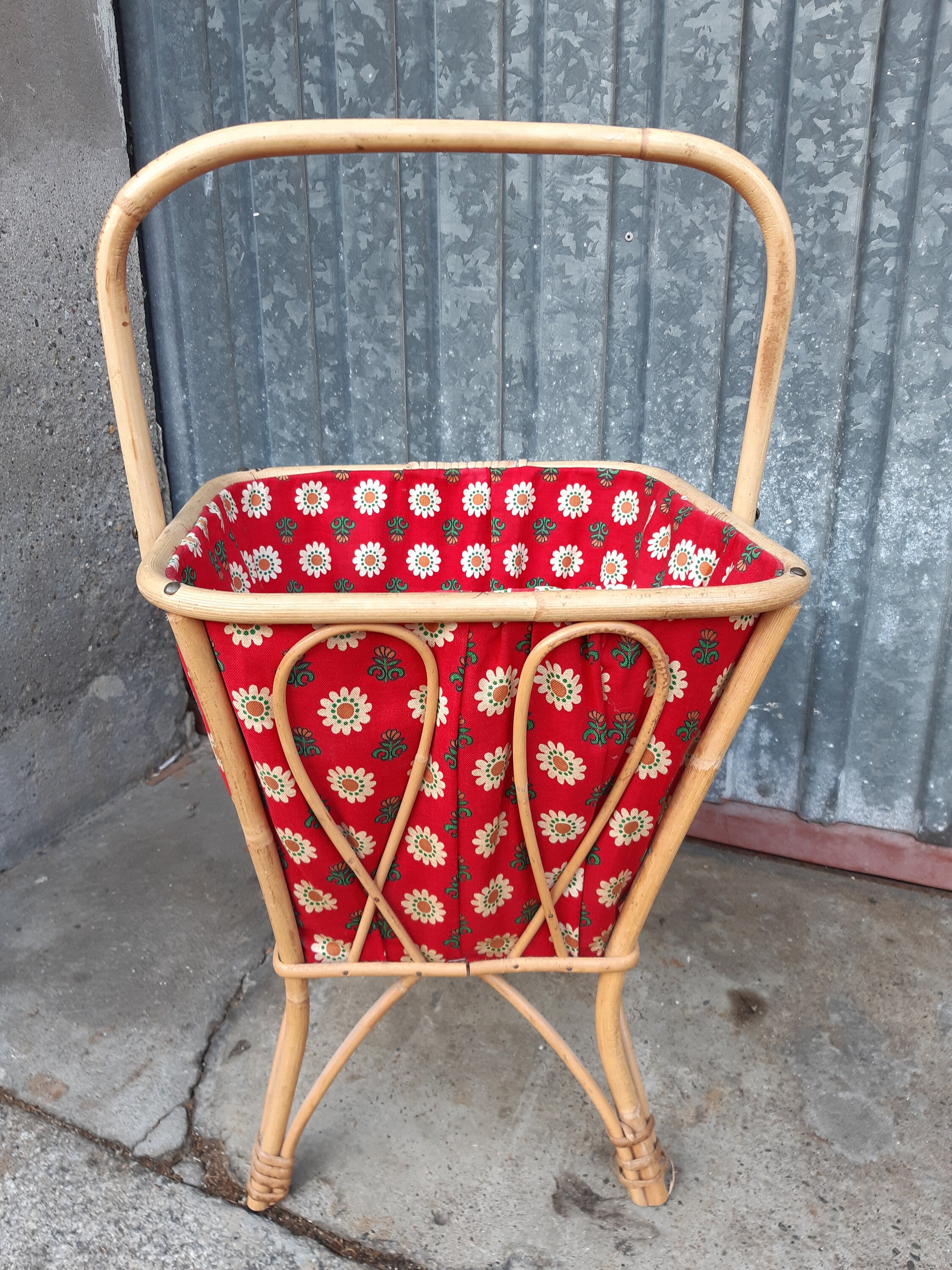 Travailleuse à Couture Vintage Osier 1960