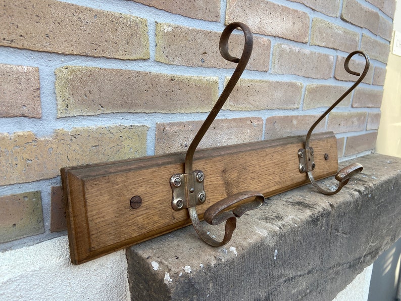 Vintage Wall Coat Rack Midcentury Hooks 1960s French Etsy