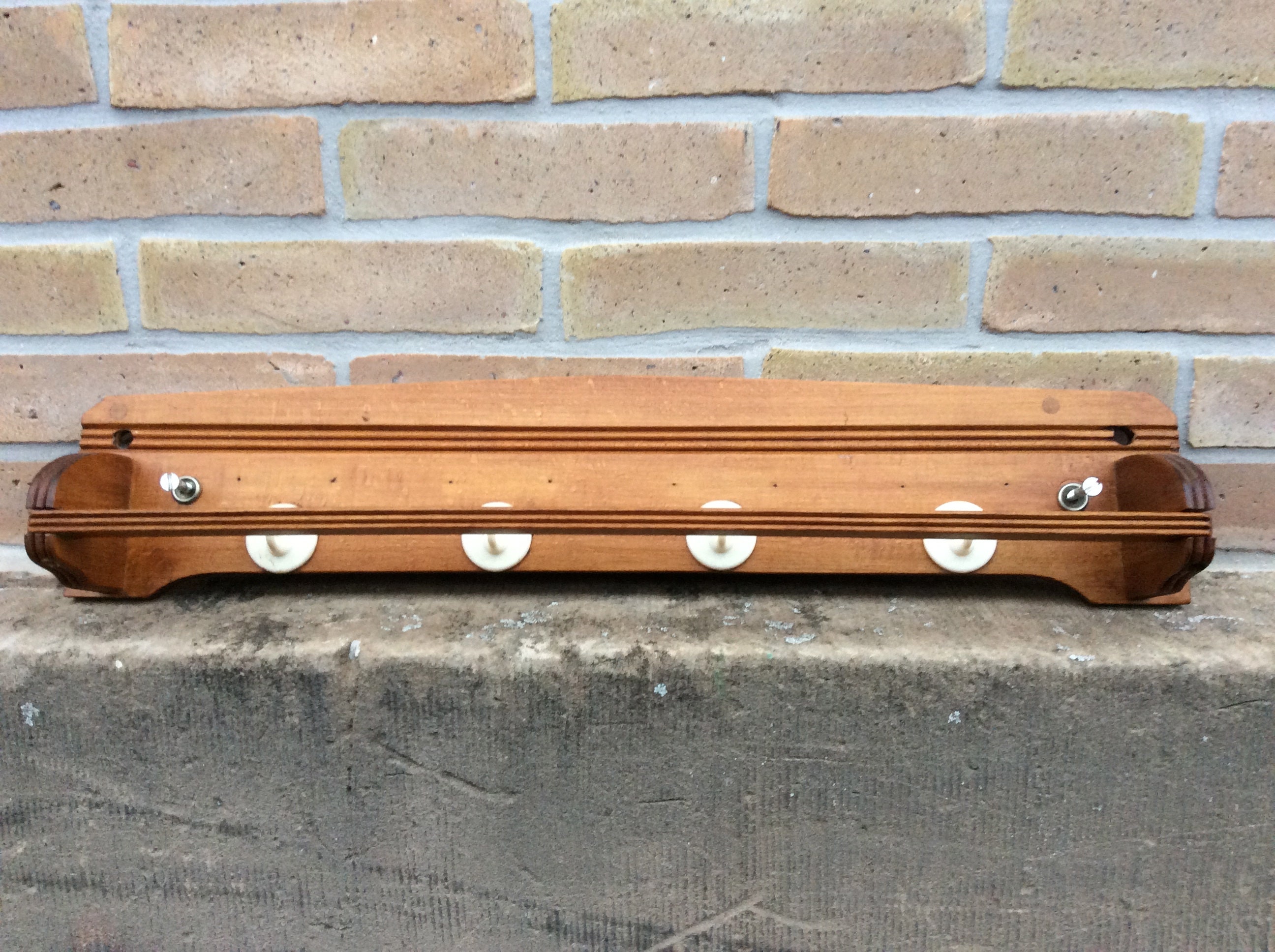 Vintage European French Fir Wood Towel Rack 1950S Porte Torchon Vintage