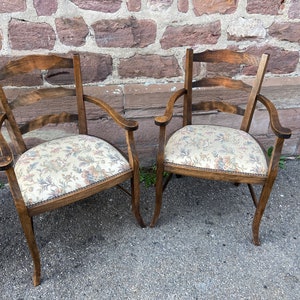 2 Sessel Typ Bridge Art Deco Neo klassisches Wohnzimmer Vintage-Stil 1950er Jahre Französisch Bistro Sessel Stühle