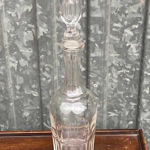Kirsch carafe Old Crystal Brandy No Saint Louis No Baccarat French Carafe 1950