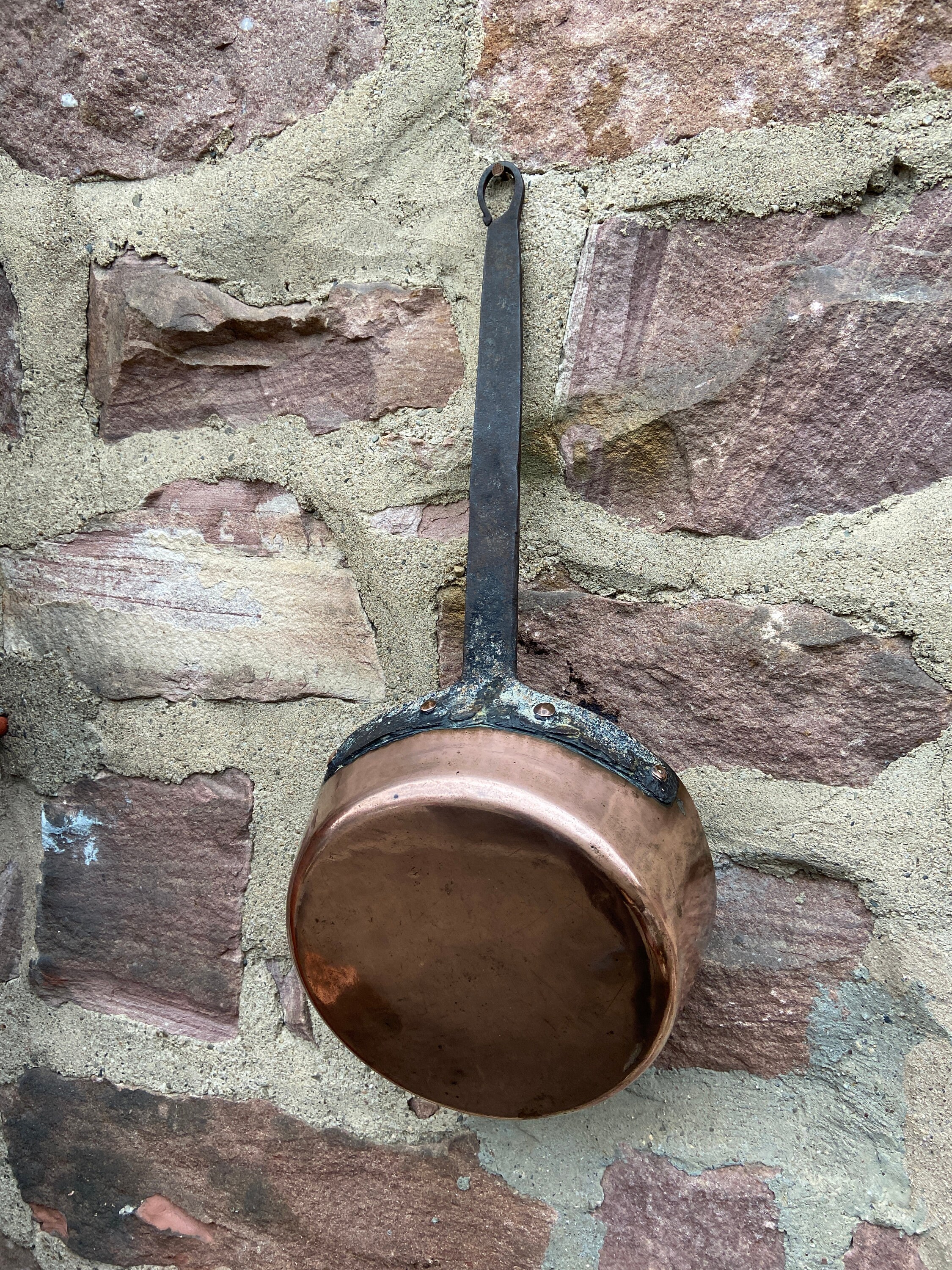 Ref 46 Vintage French Copper Big Pan Cuivre Xviiième Siècle