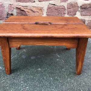 French farmer wooden stool vintage wooden farmhouse stool footstool rustical bohemian deco foot rests feet