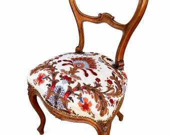 Krzesło orzechowe w stylu Ludwika XV w stylu rokoko, Napoleona III, lata 20. XX wieku, zabytkowy stojak na ubrania