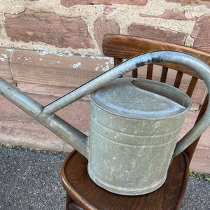 ref 417 Vintage french Galvanized Watering Can XL 10 Liter arrosoir
