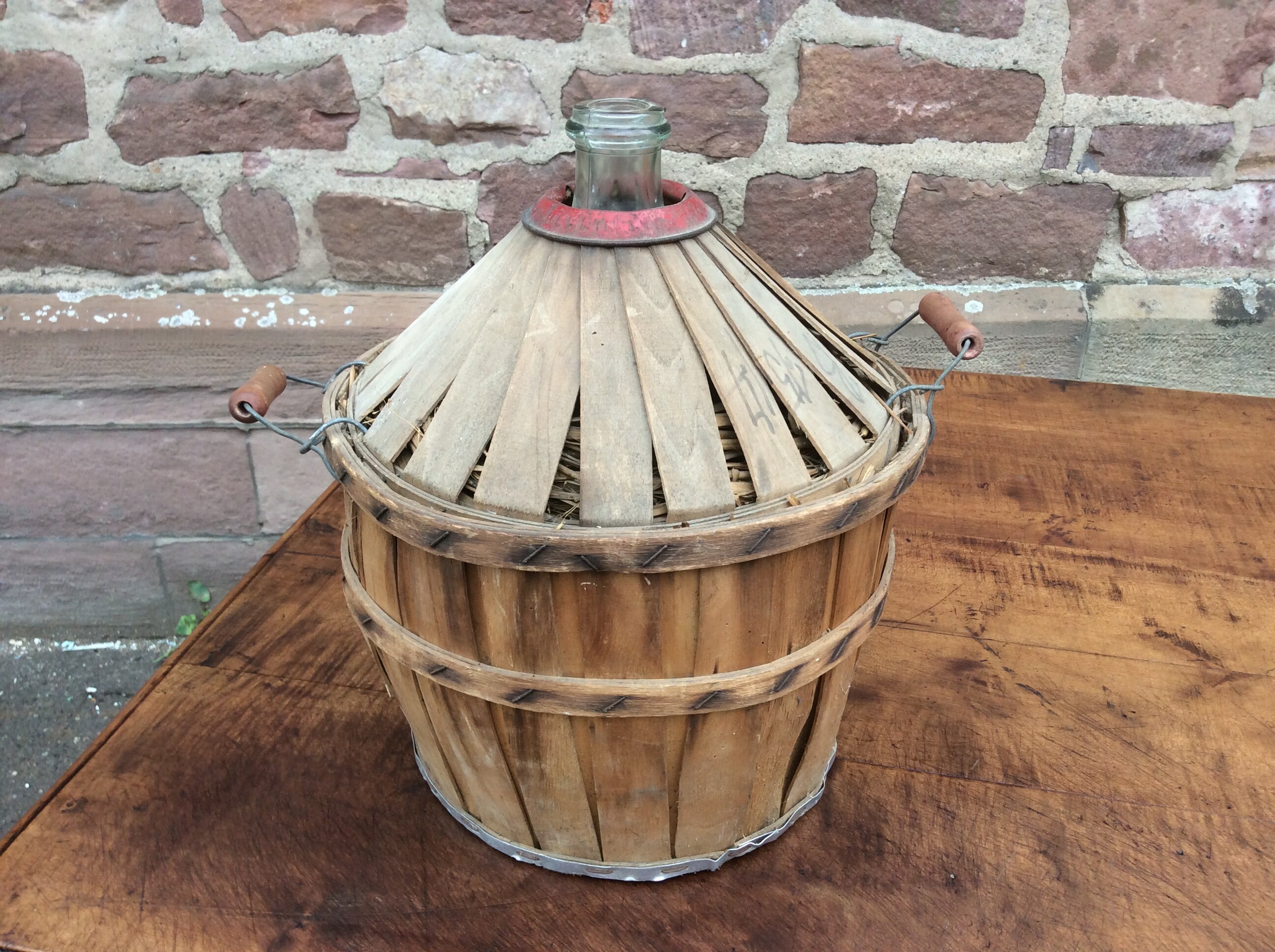 Demijohn - Carboy Tourie Dame Jeanne Vintage French Demijohn Bottle Bonbonne Bombonne