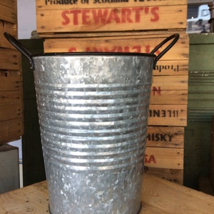 Zinc round Tub Bucket bucket Galvanized bucket Zinc round Tub buckets Galvanized basin bucket planter
