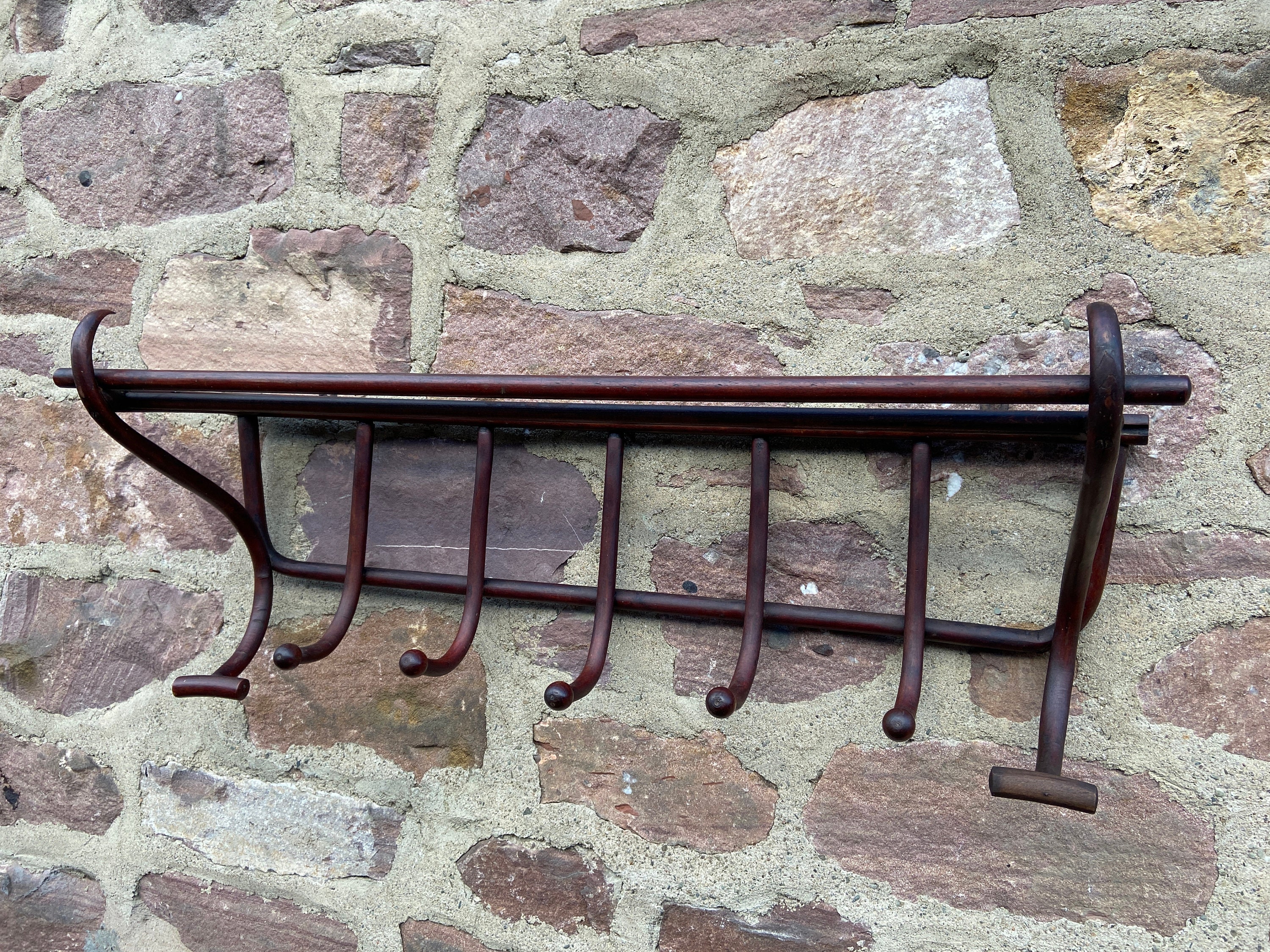 Porte Manteaux Patère Thonet 1920 Bois Courbé Bistrot Wall Coat Rack French Vintage