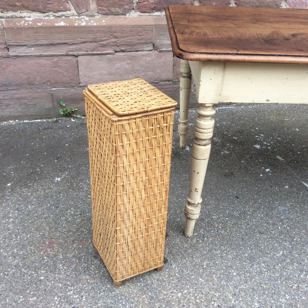 Vintage Bread Hutch Wicker Rotin Bamboo Bamboo Wicker Rattan Etsy
