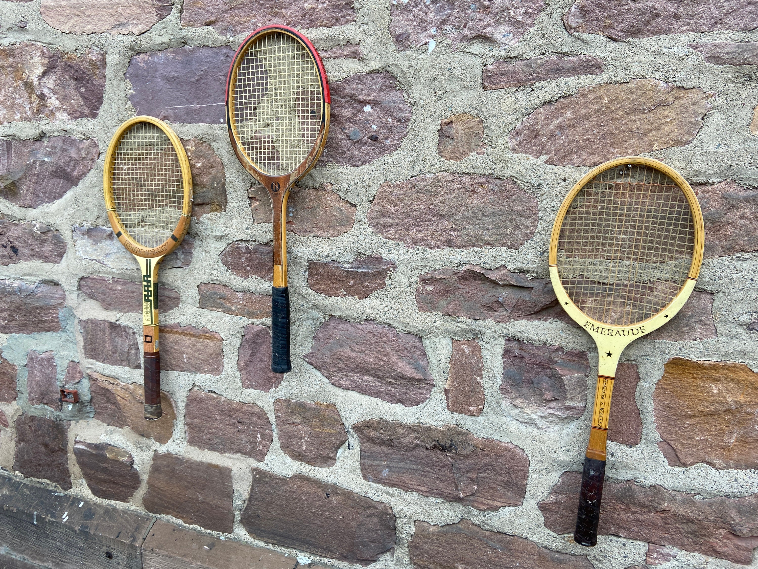 Lot de 3 Raquettes Tennis Vintage 50S