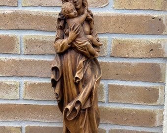 Madonna statue French Religious Virgin and Child