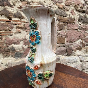 Original Retro Vintage Pitcher Vase Vallauris By La Roue ceramic VALLAURIS vintage 50&#39;s ceramic France