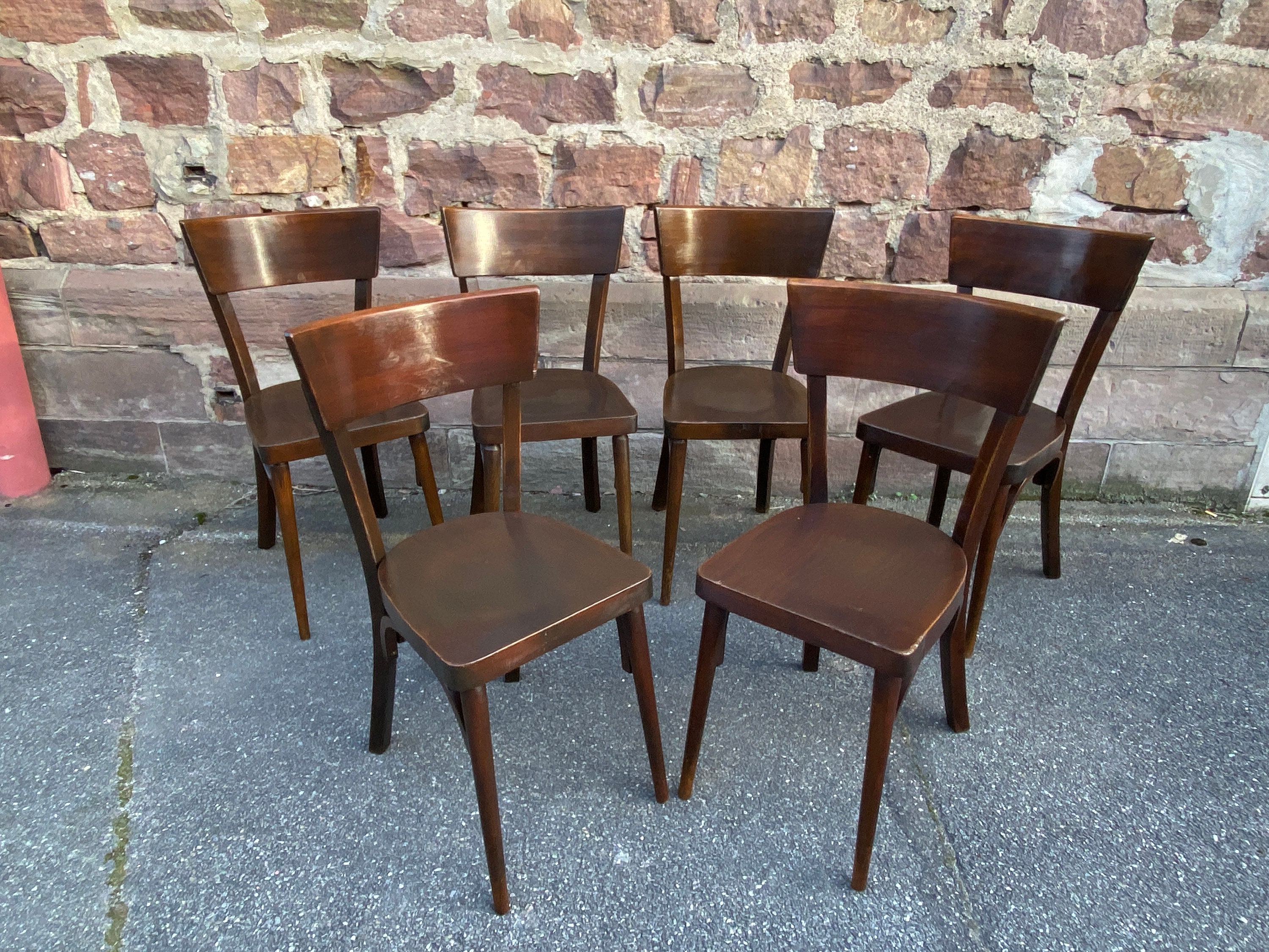 6 Chaises bistrot Bois