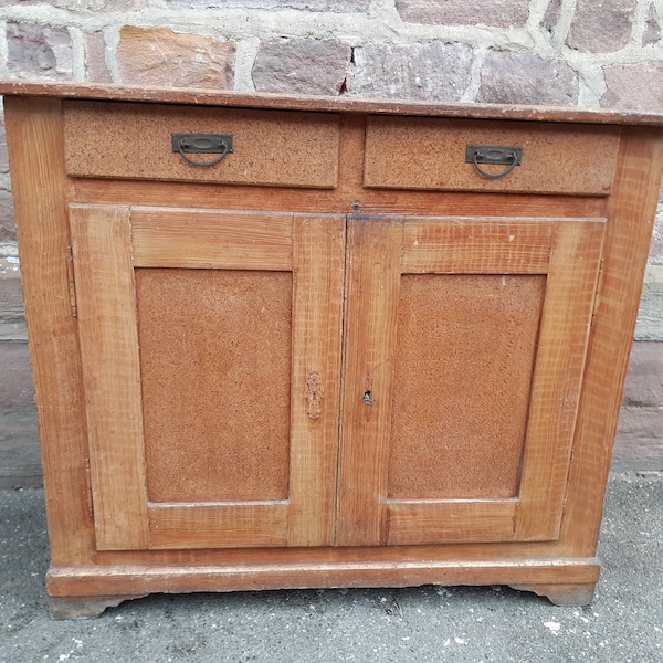 Enfilade sapin Alsace french cottage buffet kitchen sideboard 1920s