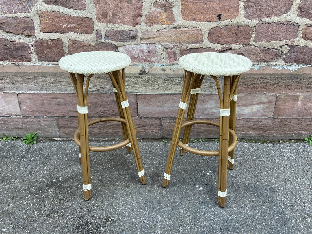 Set of 2 French Bistro Bar Stool CAFÉ Parisian Bistro Terrace Café ...