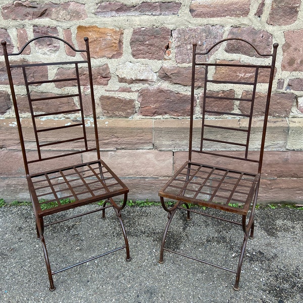 2 chaises jardin fer forgé French bistrot chairs Paris Terrasse jardin 1980s
