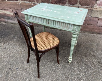 Petit Bureau époque Art deco d'inspiration Néo classique chêne Konsole french table 1950