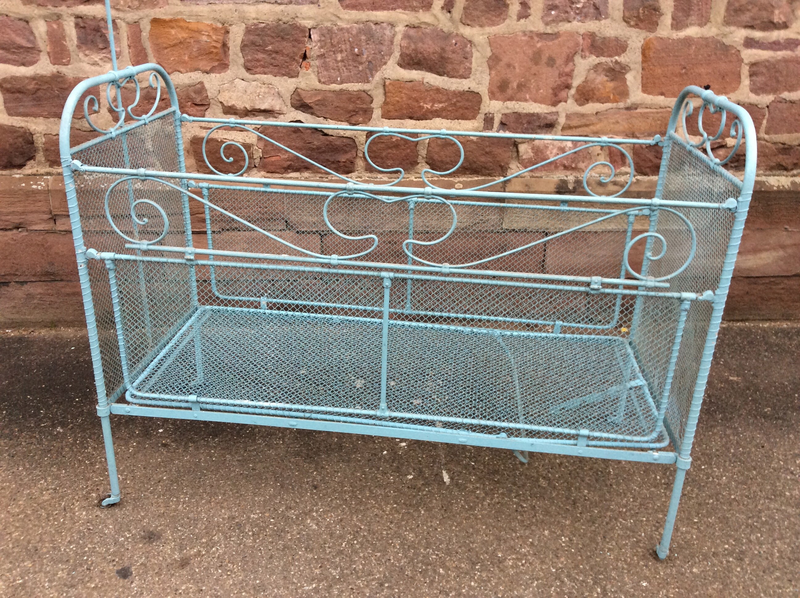 Lit Enfant Fer Forgé 1920 Antique French Baby Iron Bed Lit Bett