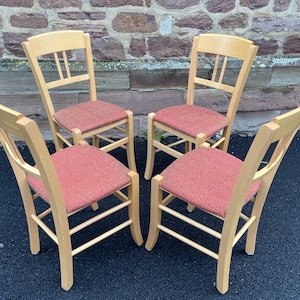 ref 644 lot of 4 chairs bistrot Restaurant bistro chairs no bentwood 1990s french restaurant no Thonet Viennoise brutalise beech naturel
