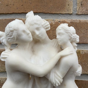 Vintage Antique statuary representation in Unpolished Biscuit Porcelain subject statue Roma Greece Antiquity