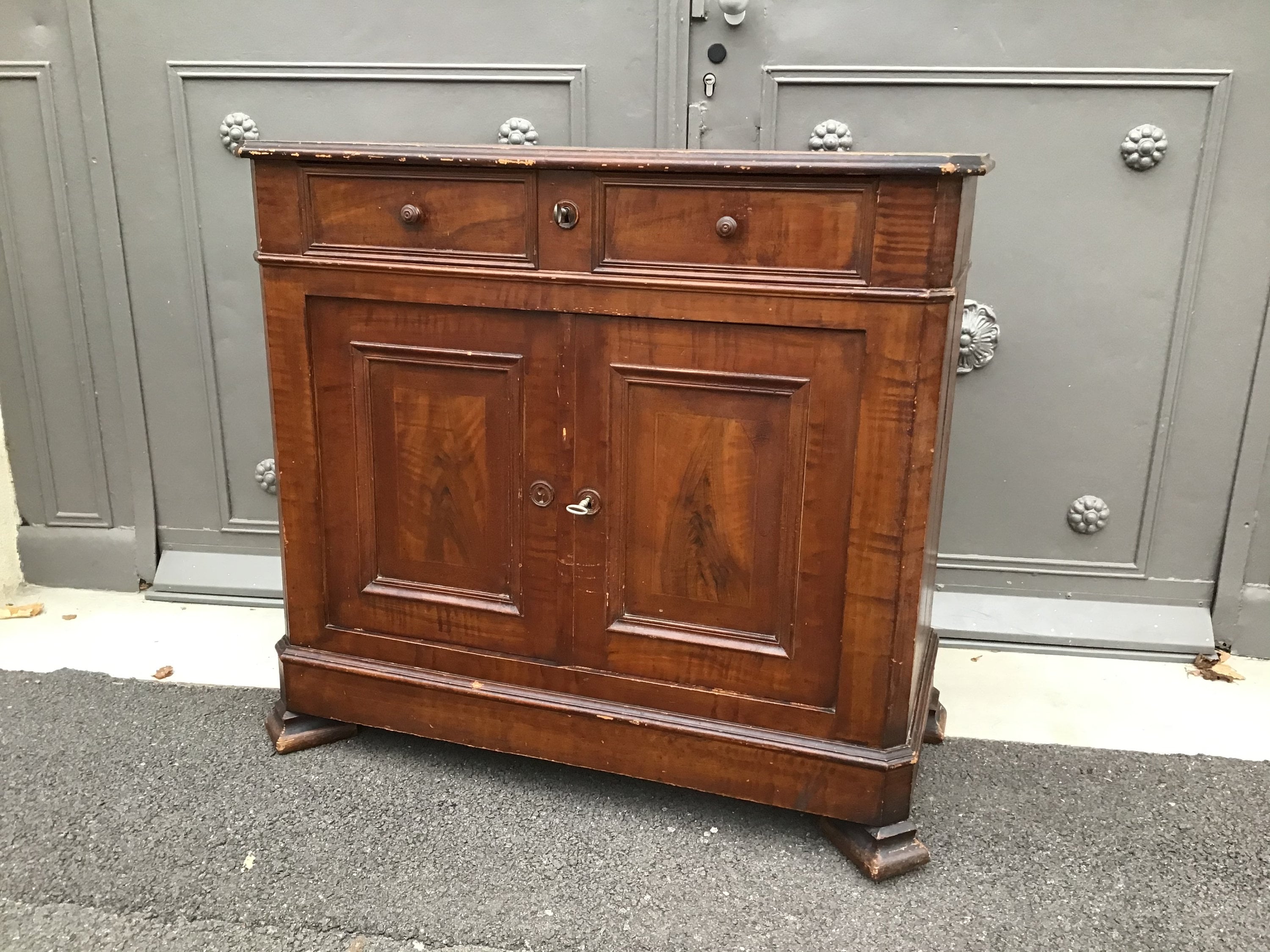 Vintage French Cottage Sideboard Fir 1920S Pine Paint Buffet Sapin Ancien Campagnard Bohême