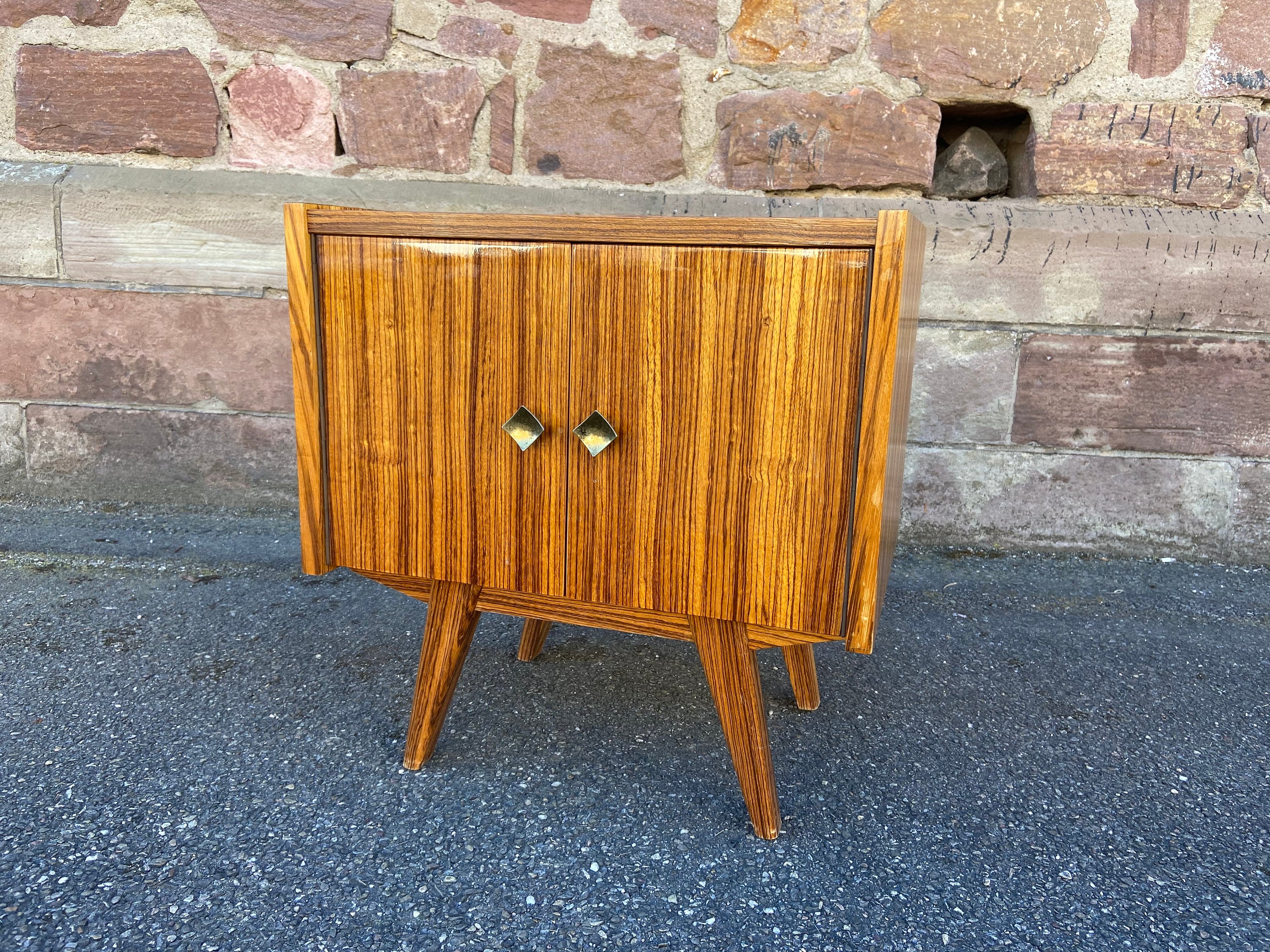 Bedside Night Table Design 1960 Vintage Scandinavian Feet - Etsy Denmark